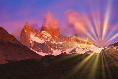 A beautiful morning of mount fitz roy