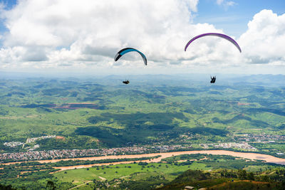 Aerial view of landscape against sky