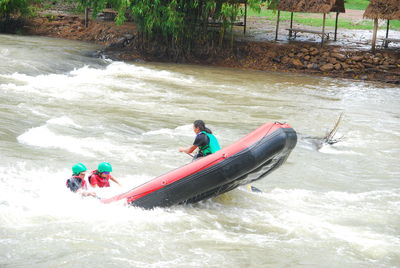 People river rafting