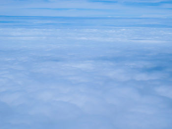 Aerial view of clouds over sea