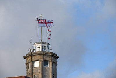 The semaphore tower at the naval base in portsmouth, uk