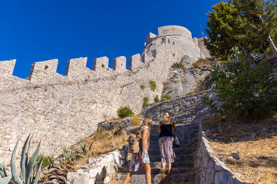 Panoramic view of historical building against clear sky