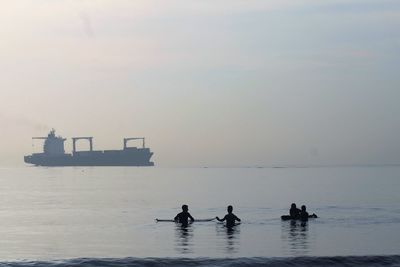 Boats in sea