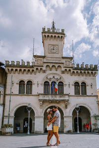 Low angle view of historical building against sky