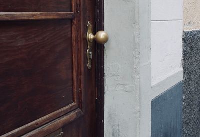 Close-up of closed door