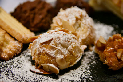 Close-up of coconut macaroons on table