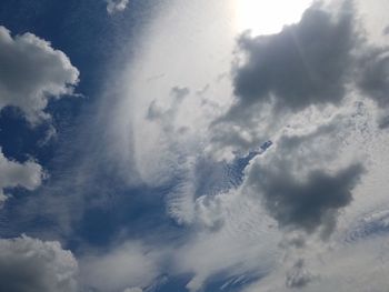 Low angle view of cloudy sky