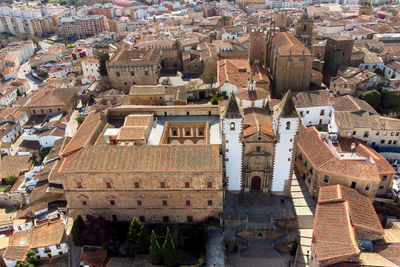 High angle view of townscape