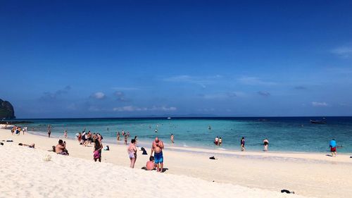 Group of people on beach