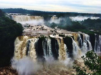 Scenic view of waterfall