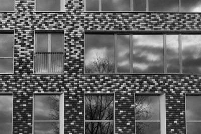 Full frame shot of glass window on building