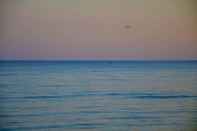 View of sea against sky during sunset