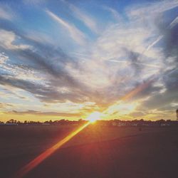 Sunset over landscape