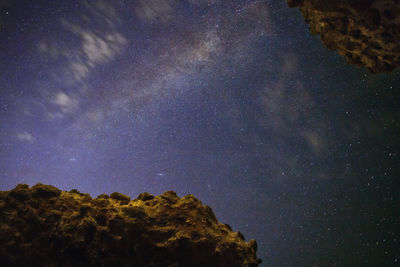 Low angle view of star field against star field