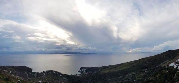 Panoramic view of sea against sky