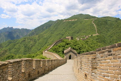 View of fort against cloudy sky