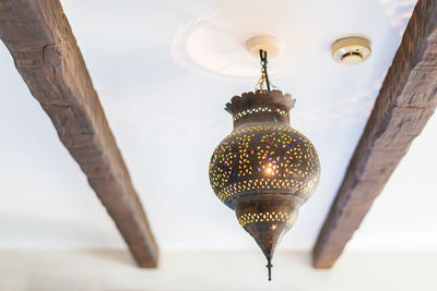 Low angle view of decoration hanging on ceiling