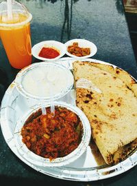 Close-up of drink served on table