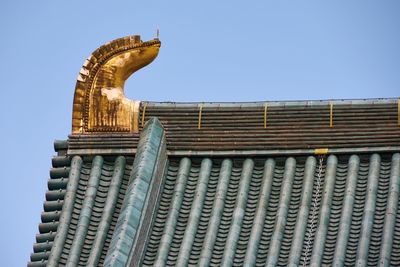 Low angle view of building against clear sky