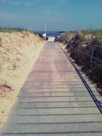 Boardwalk leading to sea