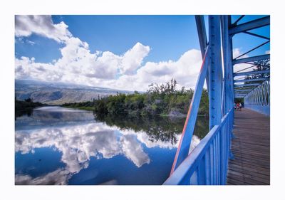 Panoramic view of lake against sky