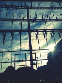 Low angle view of trees against sky
