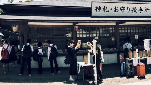 View of market stall