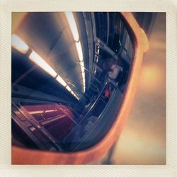 Blurred motion of illuminated city