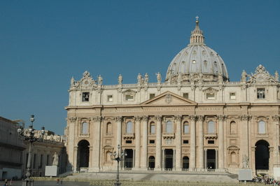 Exterior of church against clear sky