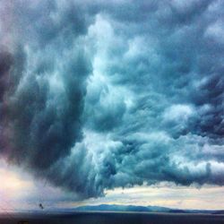 Storm clouds over sea