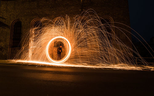 Light painting at night