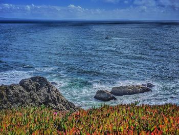 Scenic view of sea against sky