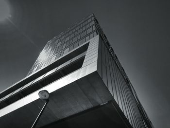 Low angle view of modern building against sky