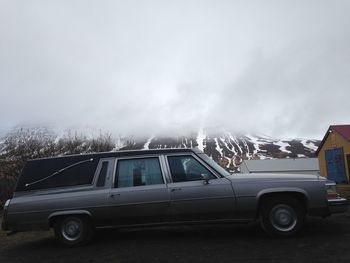 Car on road against sky