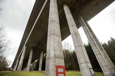 Low angle view of bridge against sky