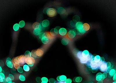 Defocused image of colorful lights