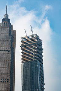 Low angle view of building against sky