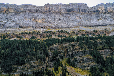 Scenic view of rocky mountains