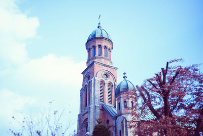 Low angle view of clock tower