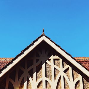 Low angle view of building against clear sky