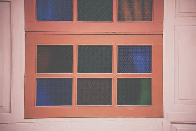 Closed window of building
