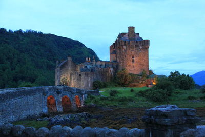 Low angle view of old ruin