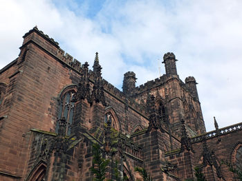 Low angle view of historic building against sky