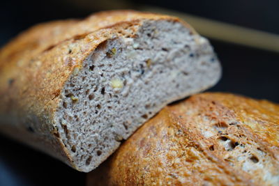 High angle view of bread