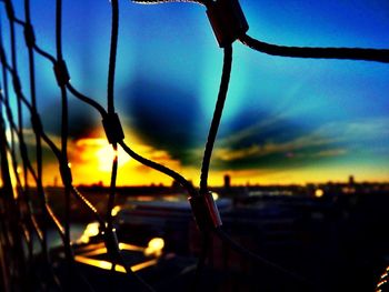 Close-up of water against sunset