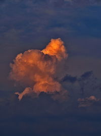 Low angle view of orange sky