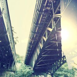 Low angle view of bridge against sky