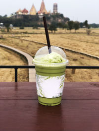 Close-up of drink on table