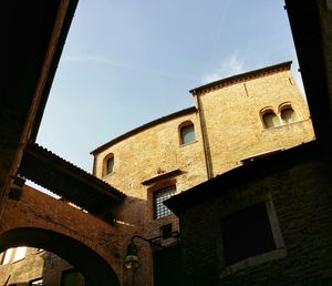 Low angle view of building against sky