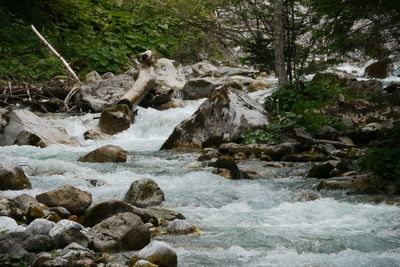 Scenic view of waterfall